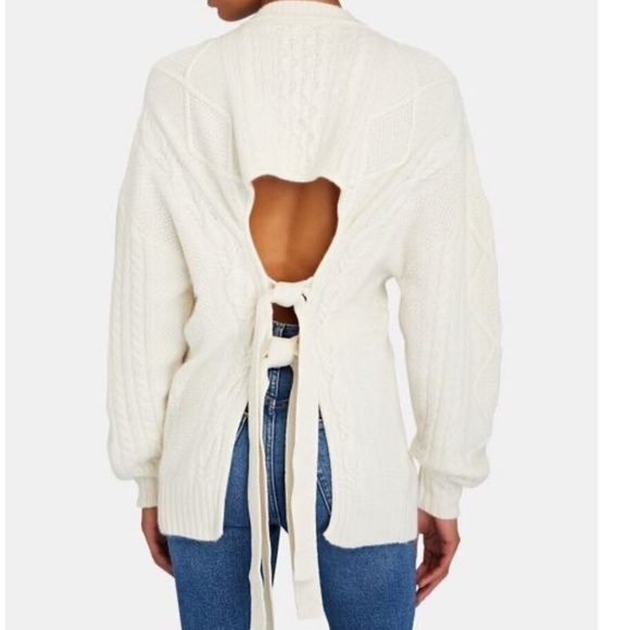 Ronny Kobo Selas Open Back Cable Knit Cardigan XS - Picture 2 of 6